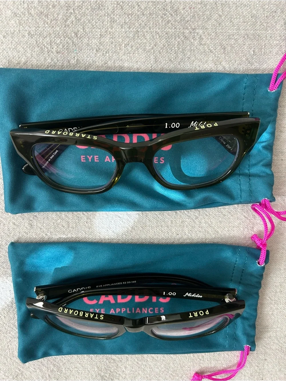 2 Pairs⚡️Caddis Readers 1.00/ Miklos/Heritage Green/Classic Lens